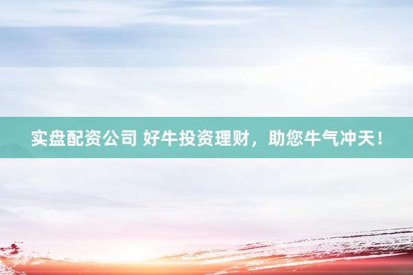 實(shí)盤配資公司 好牛投資理財(cái)，助您牛氣沖天！